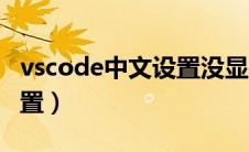 vscode中文设置没显示中文（vscode中文设置）