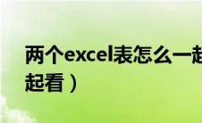 两个excel表怎么一起看（excel两张表格一起看）