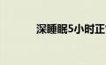 深睡眠5小时正常吗（深睡眠）