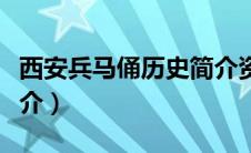 西安兵马俑历史简介资料（西安兵马俑历史简介）