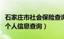 石家庄市社会保险查询页面（石家庄社会保险个人信息查询）