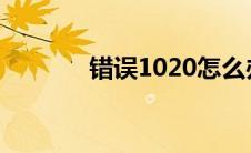 错误1020怎么办（错误102）