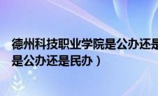 德州科技职业学院是公办还是民办学校（德州科技职业学院是公办还是民办）