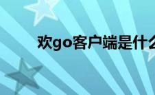 欢go客户端是什么（欢go客户端）