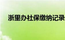 浙里办社保缴纳记录（浙里办社保缴纳）