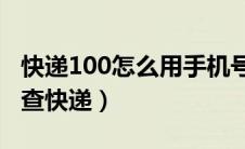 快递100怎么用手机号查快递（怎么用手机号查快递）