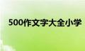 500作文字大全小学（小文章500字左右）