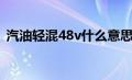 汽油轻混48v什么意思（轻混48v什么意思）