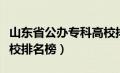 山东省公办专科高校排名（山东省公办专科学校排名榜）