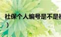 社保个人编号是不是社保卡号（社保个人编号）