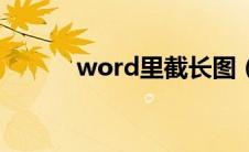 word里截长图（word截长图）