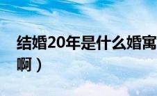 结婚20年是什么婚寓意（结婚20年是什么婚啊）