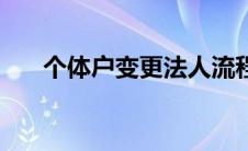 个体户变更法人流程（变更法人流程）