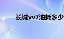 长城vv7油耗多少（长城vv7油耗）