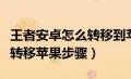 王者安卓怎么转移到苹果（王者荣耀安卓怎么转移苹果步骤）