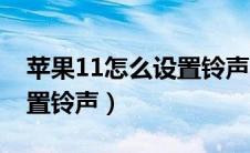 苹果11怎么设置铃声和震动（苹果11怎么设置铃声）