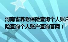 河南省养老保险查询个人账户查询官网下载（河南省养老保险查询个人账户查询官网）