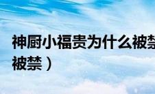 神厨小福贵为什么被禁了（神厨小福贵为什么被禁）