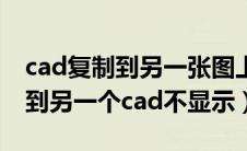 cad复制到另一张图上显示不出来（cad复制到另一个cad不显示）