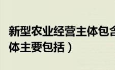 新型农业经营主体包含哪些（新型农业经营主体主要包括）