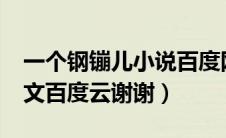 一个钢镚儿小说百度网盘（一个钢镚儿txt全文百度云谢谢）