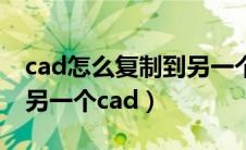 cad怎么复制到另一个窗口（cad怎么复制到另一个cad）