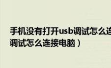 手机没有打开usb调试怎么连接电脑上（手机没有打开usb调试怎么连接电脑）