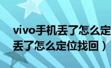 vivo手机丢了怎么定位找回手机（vivo手机丢了怎么定位找回）