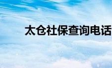 太仓社保查询电话（太仓社保查询）