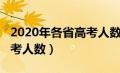 2020年各省高考人数统计表（2020年各省高考人数）