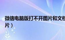 微信电脑版打不开图片和文档怎么办（微信电脑版打不开图片）