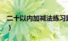 二十以内加减法练习题（5以内加减法练习题）