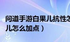 问道手游白果儿抗性怎么加点（问道手游白果儿怎么加点）