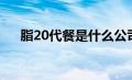 脂20代餐是什么公司（脂20代餐价格）