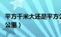 平方千米大还是平方公里大（平方千米和平方公里）