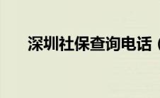 深圳社保查询电话（深圳社保号查询）