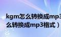 kgm怎么转换成mp3格式在线操作（kgm怎么转换成mp3格式）