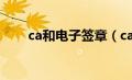 ca和电子签章（ca电子签章是什么）