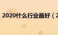 2020什么行业最好（2020什么行业最赚钱）