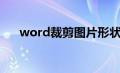 word裁剪图片形状（word裁剪图片）