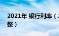 2021年 银行利率（2021年银行利率最新调整）