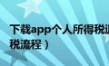 下载app个人所得税退税（个人所得税app退税流程）