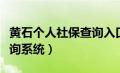 黄石个人社保查询入口（黄石个人社会保险查询系统）