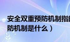 安全双重预防机制指的是什么?（安全双重预防机制是什么）