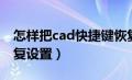 怎样把cad快捷键恢复（cad的快捷键怎么恢复设置）