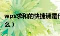 wps求和的快捷键是什么（求和的快捷键是什么）