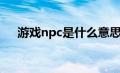 游戏npc是什么意思（npc是什么意思）