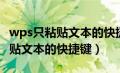 wps只粘贴文本的快捷键怎么设置（wps只粘贴文本的快捷键）