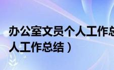 办公室文员个人工作总结范文（办公室文员个人工作总结）