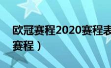 欧冠赛程2020赛程表决赛时间?（欧冠2020赛程）